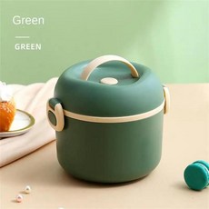 신학생 도시락 전자 레인지 특수 가열 사무직 식품 등급 스테, 2. green, 1개