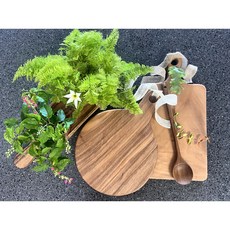 따그락 인도네시아 원목도마 플레이팅 요리 도마, 1개, 원형