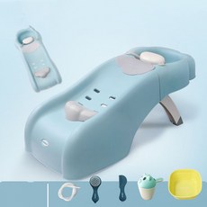 다소미얼/ 유아욕조 어린이 머리 감는 의자 머리 감는 아기 머리 감는 침대 샴푸 아기 접는다 ST39 C11, 04 블 루