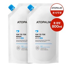 아토팜 탑투토 워시 리필형, 400ml, 2개