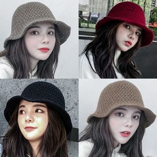 [W73962D] 니트짜임 와이어버킷햇 벙거지(S985-숏챙)