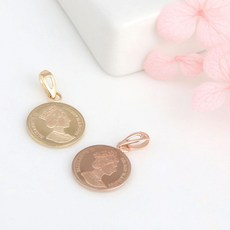 순금직사각엘리자베스코인펜던트