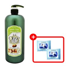 아임세레느 올리브 바디워시 촉촉 대용량 1500ml + 클렌징티슈 2개, 1개