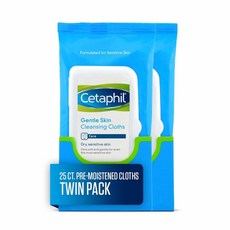 Cetaphil Gentle Skin Cleansing Cloths 세타필 젠틀 스킨 클렌징 티슈 25장 트윈팩, 1개, 1개