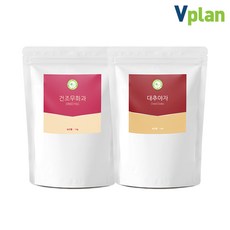 브이플랜 반건조 말린 건 무화과 1kg+대추야자 1kg, 1세트