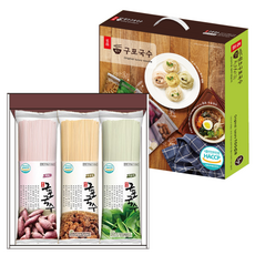구포국수 3P 소면 둥글레 시금치 콩 자색고구마 국수면, 315g, 1세트
