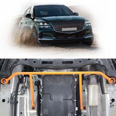 아이에스텍 제네시스GV80 언더바 5P 하체보강 롤링방지, 디젤, 5개