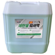 베가X 사계절 에탄올 워셔액 녹색 18L 말통 대용량, 1개