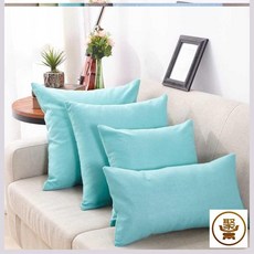 베개커버 야마 단색 사계절 쿠션커버/솜불포함 40cm45다양 쇼파 쿠션 30x50cm허리베개, C03-호수블루