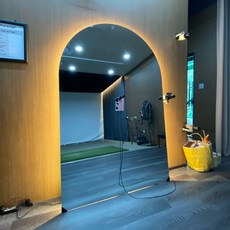 [바른전신거울 제작공장] 디자인 14번 아치모양 전신 LED 간접 조명거울 예쁜거울 인테리어거울 카페거울 미용실거울, 120x180cm(벽걸이타입), 흰색조명