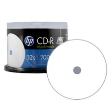 정품 HP 브랜드 CD-R/DVD-R 프린터블 50장/종합-공DVD/공CD/공시디, HP CD-R 프린터블 케이크 50P