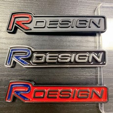 R 디자인 자동차 스타일링 스티커 3D 배지 볼보 Rdesign XC90 S60 XC60 V70 S80 S40 V50 V40 V60 C30 S70 S90 V90 액세서리|차량용, 1개, 4, 단일