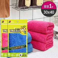극세사 고급 만능크리너 복실이 걸레 중40x30 (포장), 1개, 핑크