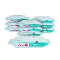 그린핑거 손소독 물티슈 캡형, 30개입, 4개