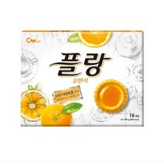 청우식품 플랑 오렌지 16p, 160g, 8개