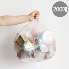 네이쳐리빙 재활용 쓰레기 분리수거 배접 비닐봉투200매(40L), 1개, 청색