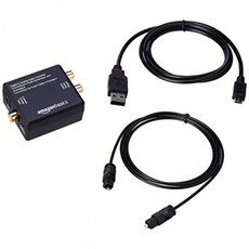AmazonBasics 96KHz DAC Digital Optical Coax to Analog RCA Audio Converter Adapte, One Color_One Size