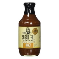 G Hughes Sauce 바비큐 무설탕 꿀 510g, 1개