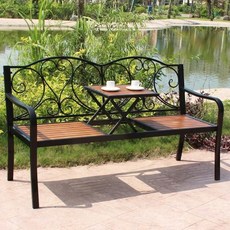 북유럽 정원 발코니 야외 티 테이블 세트 커피, C