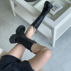 레이스업미들트렉터워커부츠