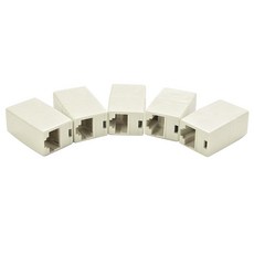 8p8c RJ45 네트워크 케이블 커넥터 커플러 헤드 이더넷 네트워크 네트워크 케이블 조인 5pcs를위한 직선, 5개