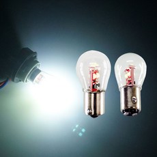 12V용 양면6발 LED램프 화이트시그널램프 스톱램프 싱글전구 더블전구 LED턴시그널 LED브레이크등 브레이크, 호랑이마켓 더블타입