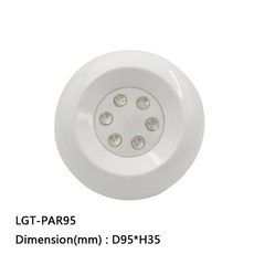 야외 방수 LED 수영장 조명 IP68 액세서리 완전 수지 충전 오목한 스타일 DC12V, PAR95 5W, White light, 6) PAR95 5W - Warm light