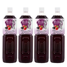복분자 농축액 엑기스 청 음료 베이스 1.5L 4개 간식 겨울 아이들 회사 집 휴게실 탕비실 학교 자취필수 과자