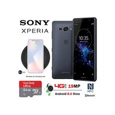 Sony 1313 7923 Xperia XZ2 Compact 64GB 5 0 Unlocked Phone Black Micro SDXC Memory Card QI Wireless, One Size
