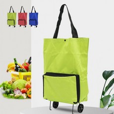 휴대 쇼핑 커트 접이식 대용량 시장바구니 캐리어 카트 핸드 카드 손수레 폴딩 마트, 1개, 그린