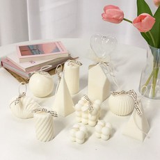 오브제 캔들 - 소이 큐브 봉봉 미니 인테리어초 양초 홈데코 집들이선물, 조각형, 조각형
