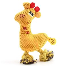 귀여운 봉제 기린 밧줄 반려동물 작은 거리는 상호작용 사슴 인형, 1.YELLOW, 1개