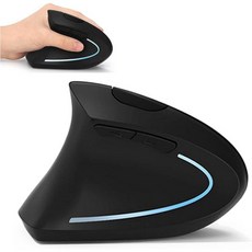 무선 유선 인체공학 게이밍 마우스 렉비 왼손잡이 2.4G USB 인체공학적 세로 소음 감소 - 블랙, Left-Handed Mouse - Black, Left-Handed Mouse - Black