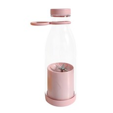 다기능 휴대용 과즙 짜는 기계 과일 믹서 병 블렌더 밀크쉐이크 메이커 USB 충전식 햄 380ml 420ml, [08] 분홍색, [02] 420ML