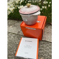 르쿠르제 18cm 인덕션 주물 주철 무쇠 고메밥솥 밥 냄비 르크루제 꼬꼬떼 마미떼 레인보우 아이스크림 마카롱 선물세트 집들이 신혼부부, 핑크 골드 헤드