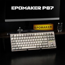 에포메이커 Epomaker P87 알루미늄 기계식 키보드 무선 트라이 모드 RGB 키보드, 제조사축, linear switch, 샴페인골드