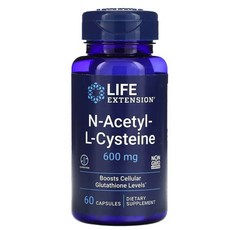 라이프익스텐션 N-Acetyl L-시스테인 600mg 60ct 2bt / Life Extension N-Acetyl-L-Cysteine 600 mg Exp. 2025/07, 60정, 1개