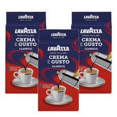 Lavazza Crema E Gusto 라바짜 크레마 구스토 클라시코 그라운드 분쇄커피, 250g, 3개