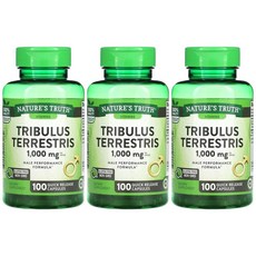 네이처스트루 트리뷸러스 500mg 100캡슐 3병 트리블러스 Tribulus 테스토스테론, 3개, 100정