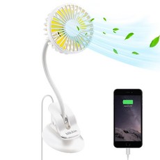 속도 손풍기 에어 가지 여름용 에어컨 3 팬 클립 USB 초소형 미니 범용 쿨러 휴대용, White, 1개