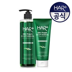 헤어플러스 오프레시 딥 허벌 탈모샴푸 500ml+오프레시 딥 허벌 탈모두피팩 210ml