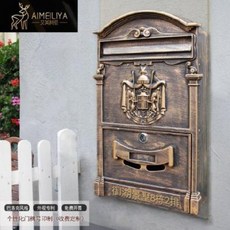 우체통 무인 느린 postbox 택배 유럽식 별장 잠금 사서함 실외 방수 우편함 벽걸이