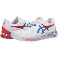 여성 빅사이즈 운동화 아식스 젤 레졸루션 8 화이트 일렉트릭 블루(250/260/270/280)