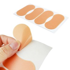 뒤꿈치 보호 테이프 스킨컬러 물집방지 방수 4개1세트 발뒤꿈치보호 뒤꿈치밴드, 1개, 4개입