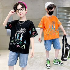 주니어5부청반바지