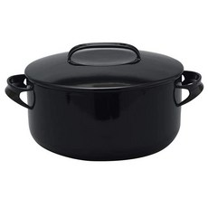 노다호로 캐서롤 에나멜 법랑 냄비 블랙 NOM-24TBK 24cm Nodahoro NOM-24TBK Casserole 9.4 inches (24 cm), 블랙(BLACK), 1개