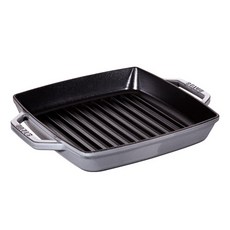 스타우브 더블핸들 사각 그릴팬 23cm 무쇠 후라이팬 STAUB, 1개