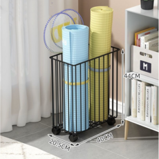 정리함 매트정리대 카트 요가매트 필라테스 폼롤러, 화이트, 블랙,화이트