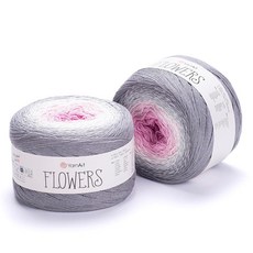 Yarn Art YarnArt Flowers 실 55% 면 45% 아크릴 250g 1094야드 멀티컬러 면사 레인보우 크로셰 실 봄 여름 - 고급 스포츠 타래 1개(308), 293