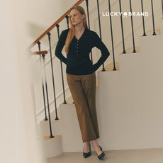 럭키브랜드 24FW 스트레치 슬림핏 크롭 팬츠 1종